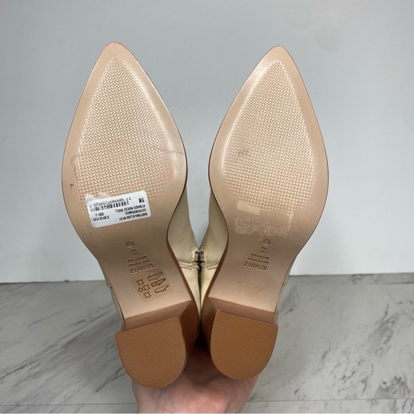 New! Schutz Maryana Western Leather Tall Block Heel Boot 5B - Picture 14 of 15